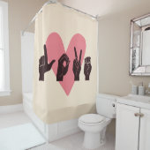 ASL Love IV - Valentijnsdag Douchegordijn (In situ)