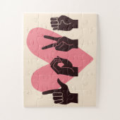 ASL Love IV - Valentijnsdag Legpuzzel (Verticaal)