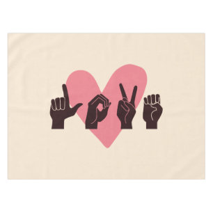 ASL Love IV - Valentijnsdag Tafelkleed