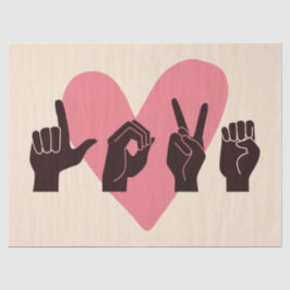 ASL Love IV - Valentijnsdag Tissuepapier