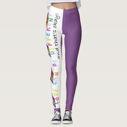 ASL Love kan ander Paars zijn Leggings (Voorkant)