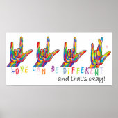 ASL Love kan anders zijn Poster (Voorkant)