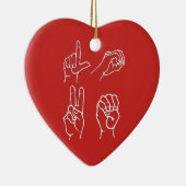 ASL Love Ornament (Rechts)