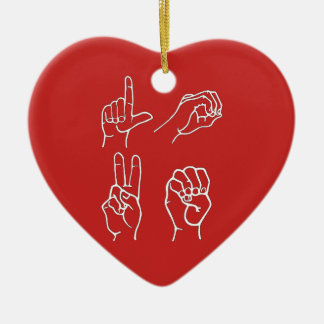 ASL Love Ornament