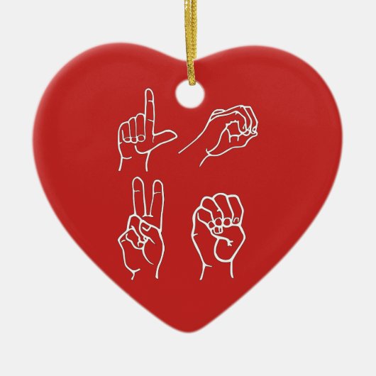 ASL Love Ornament (Voorkant)