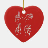 ASL Love Ornament (Achterkant)