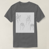 ASL Love Pattern T-shirt (Design voorkant)