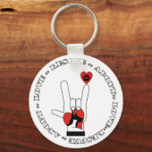 ASL - LOVE SIGN - ADOPT - RESCUE - CATEGORIEËN - H SLEUTELHANGER (Voorkant)