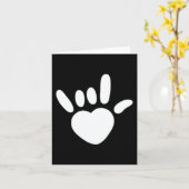 ASL Love Sign American Sign Language Deaf Awarenes Kaart (Gele Bloem)