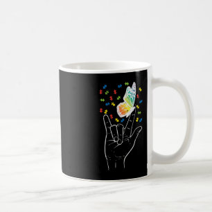 Asl Love Sign Butterfly Puzzle Autisme Awareness S Koffiemok