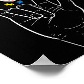 Asl Love Sign Butterfly Puzzle Autisme Awareness S Poster (Hoek)