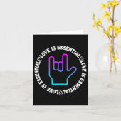 ASL Love Sign Disability Awareness Kaart (Gele Bloem)