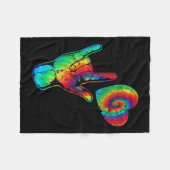 ASL Love Sign Language Autiseness Support Ti Fleece Deken (Voorkant (Horizontaal))