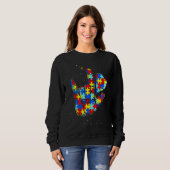 ASL Love Sign Language Autism  Awareness Support   Trui (Voorkant volledig)