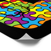 Asl Love Sign Language - Autistic Puzzle Autism Aw Poster (Hoek)