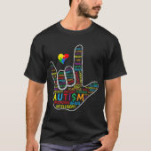 ASL Love Sign Language Hand Autism Awareness Puzzl T-shirt (Voorkant)