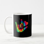 ASL Love Sign Language Hand Autism Awareness Suppo Koffiemok (Links)