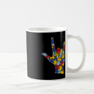 ASL Love Sign Language Hand Autism Awareness Suppo Koffiemok