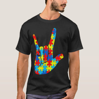 ASL Love Sign Language Peace Autism Awareness Supe T-shirt