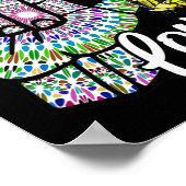 ASL Love You Hand Sign Language Butterfly Deaf Awa Poster (Hoek)