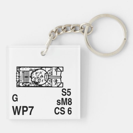 ASL M4A3(75)W Sleutelhanger Fob (Achterkant)
