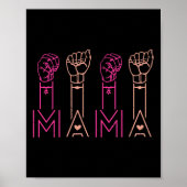ASL Mama American Sign Language Deaf Awareness Sup Poster (Voorkant)