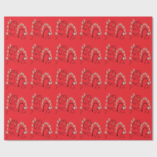 ASL Merry Kerstmis Cadeaupapier (Vlak)