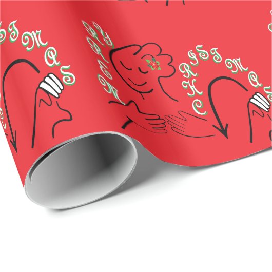 ASL Merry Kerstmis Cadeaupapier (Rol Hoek)