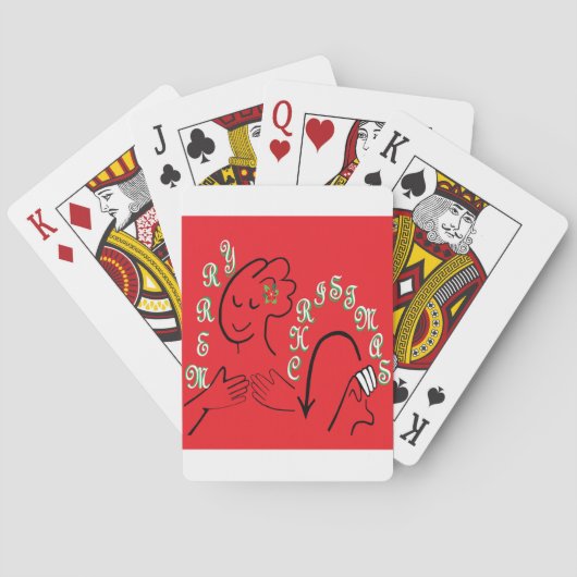 ASL Merry Kerstmis Pokerkaarten (Achterkant)