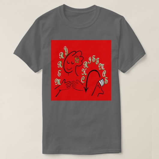 ASL Merry Kerstmis T-shirt (Design voorkant)