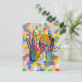 ASL-moeder op een ondergrond in een bubbelbad Briefkaart (Staand voorkant)