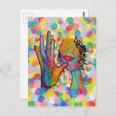 ASL-moeder op een ondergrond in een bubbelbad Briefkaart (Voorkant / Achterkant)