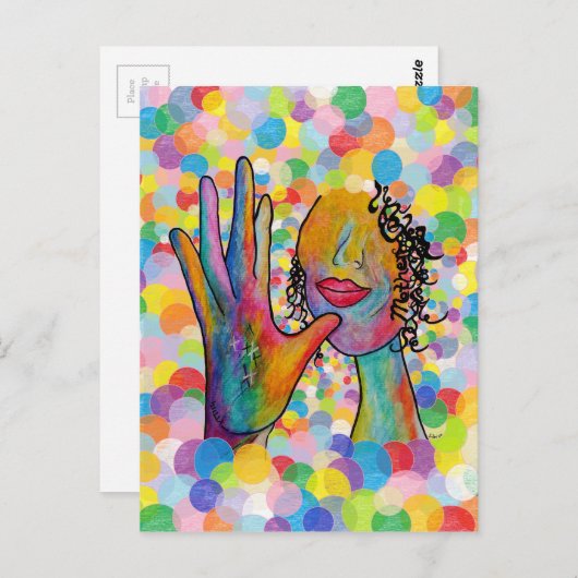 ASL-moeder op een ondergrond in een bubbelbad Briefkaart (Voorkant / Achterkant)