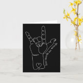 Asl Moeder Vader Kinderen Autisme Bewustzijn Leraa Kaart (Gele Bloem)