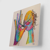 ASL moeder Vierkante Klok (Hoek)