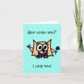 ASL Moederdagkaart met Ollie de Uil (Roze) Kaart (Voorkant)