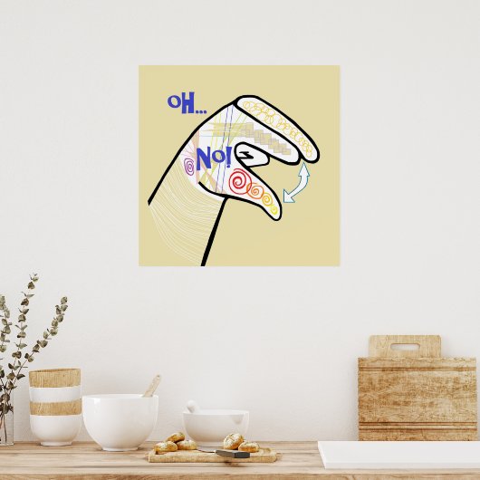 ASL Oh NEE Poster (Keuken)
