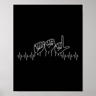 ASL-ontwerp voor ASL Lover Deaf Day Awareness Poster