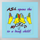 ASL opent de wereld Poster (Voorkant)