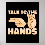 ASL Praat met de handen Amerikaanse Gebarentaal 2 Poster (Voorkant)