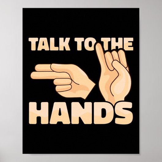 ASL Praat met de handen Amerikaanse Gebarentaal 2 Poster (Voorkant)