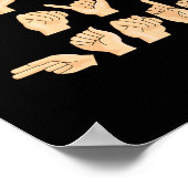 ASL Praat met mijn Handen Amerikaanse Gebarentaal Poster (Hoek)