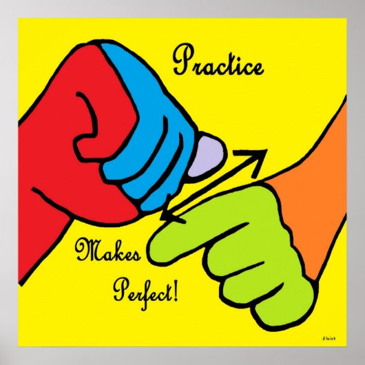 ASL PRACTICE maakt perfect Poster (Voorkant)
