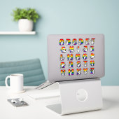 ASL Pride Alfabet Sticker (Laptop op bureau)