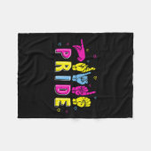 ASL Pride Pan Rainbow Gebarentaal Doof Bewustzijn Fleece Deken (Voorkant (Horizontaal))