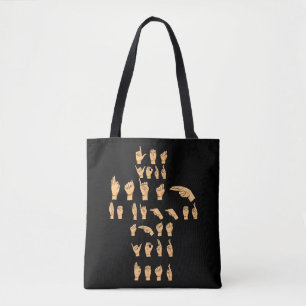 ASL Quote - Laat je geloof groter zijn dan je feed Tote Bag