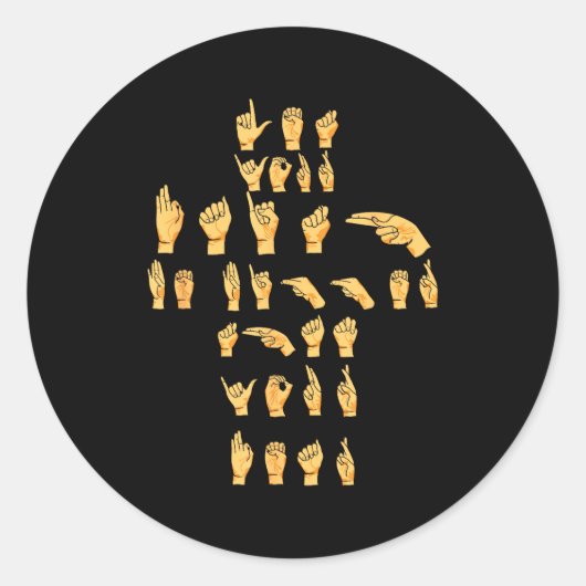 Asl Quote - Let Your Faith Be Bigger Than Your Asl Ronde Sticker (Voorkant)