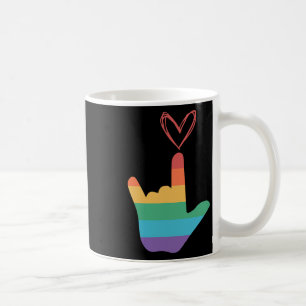 Asl Regenboog Liefde Symbool Dove Koffiemok