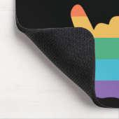 Asl Regenboog Liefde Symbool Dove Muismat (Hoek)