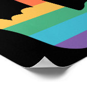 Asl Regenboog Liefde Symbool Dove Poster (Hoek)